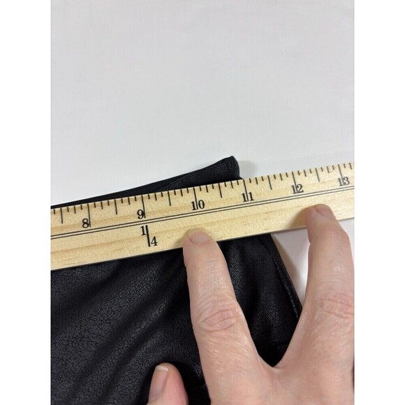 Calzedonia Faux Leather Front Panel Leggings with Moto Knee Detail Black Small - Picture 8 of 13